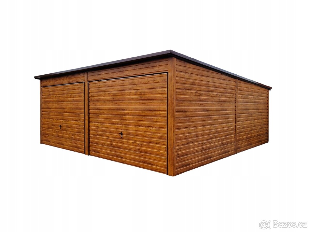 Plechová dvojgaráž 6x6m