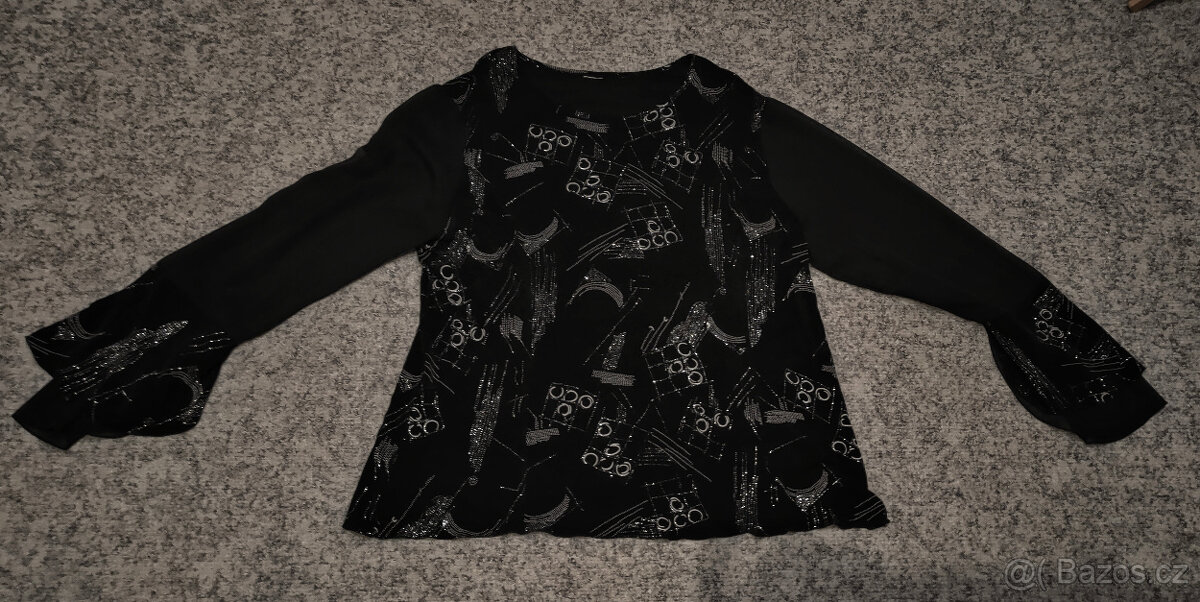 Černá společenská halenka vel. 46