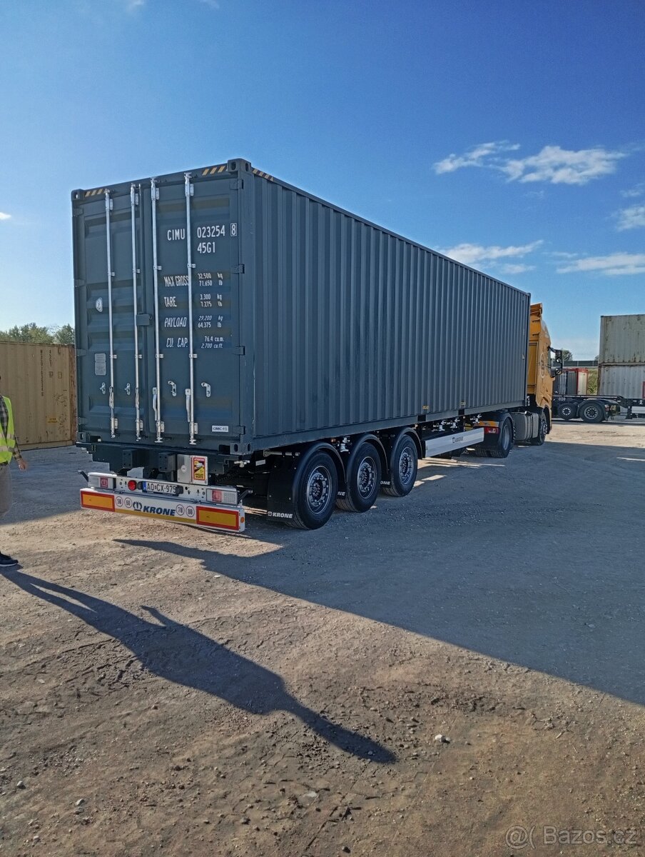 40´HC 12m kontejner po jedné ceste - antracit s dopravou