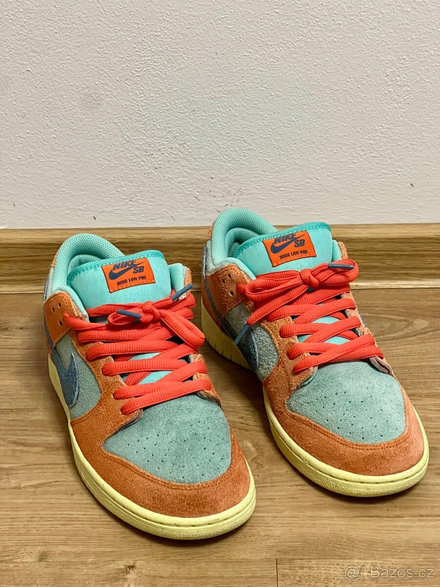 Nike SB Dunk Low Pro Prm Orange Aqua Lemon