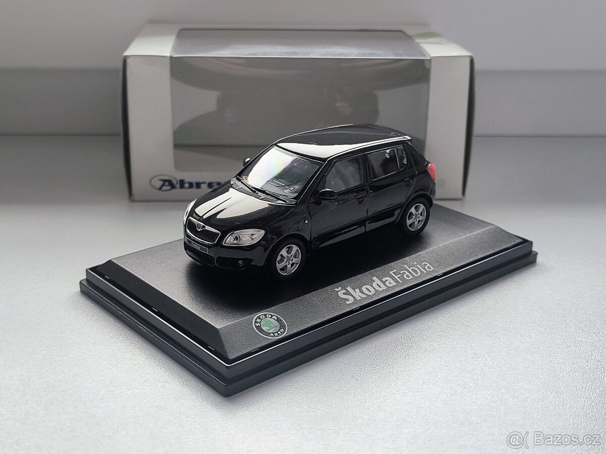 Model auta Škoda Fabia černá, Abrex 1:43