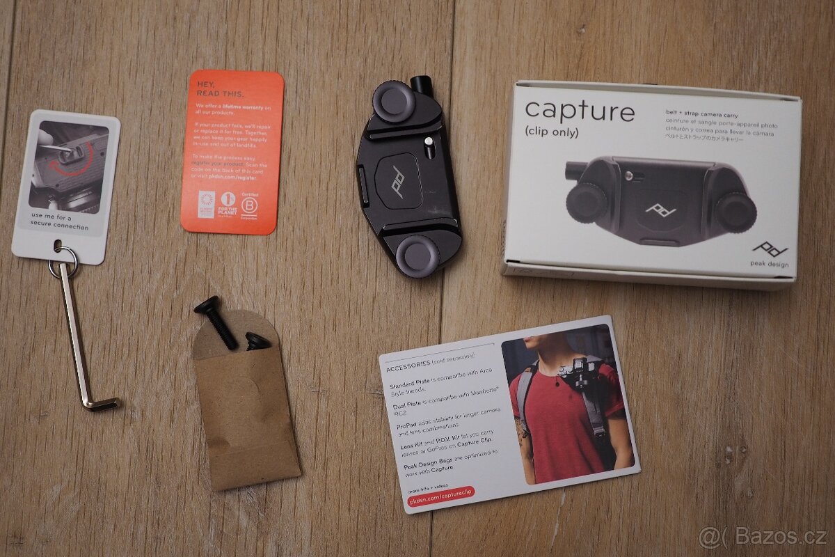 Peak Design Capture Camera Clip (v3), bez destičky, černá