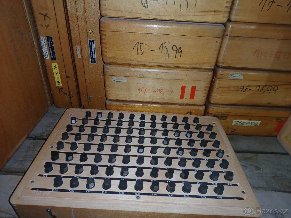 Sada kontrolních trnů, válečkové měrky 0,61 - 20 mm