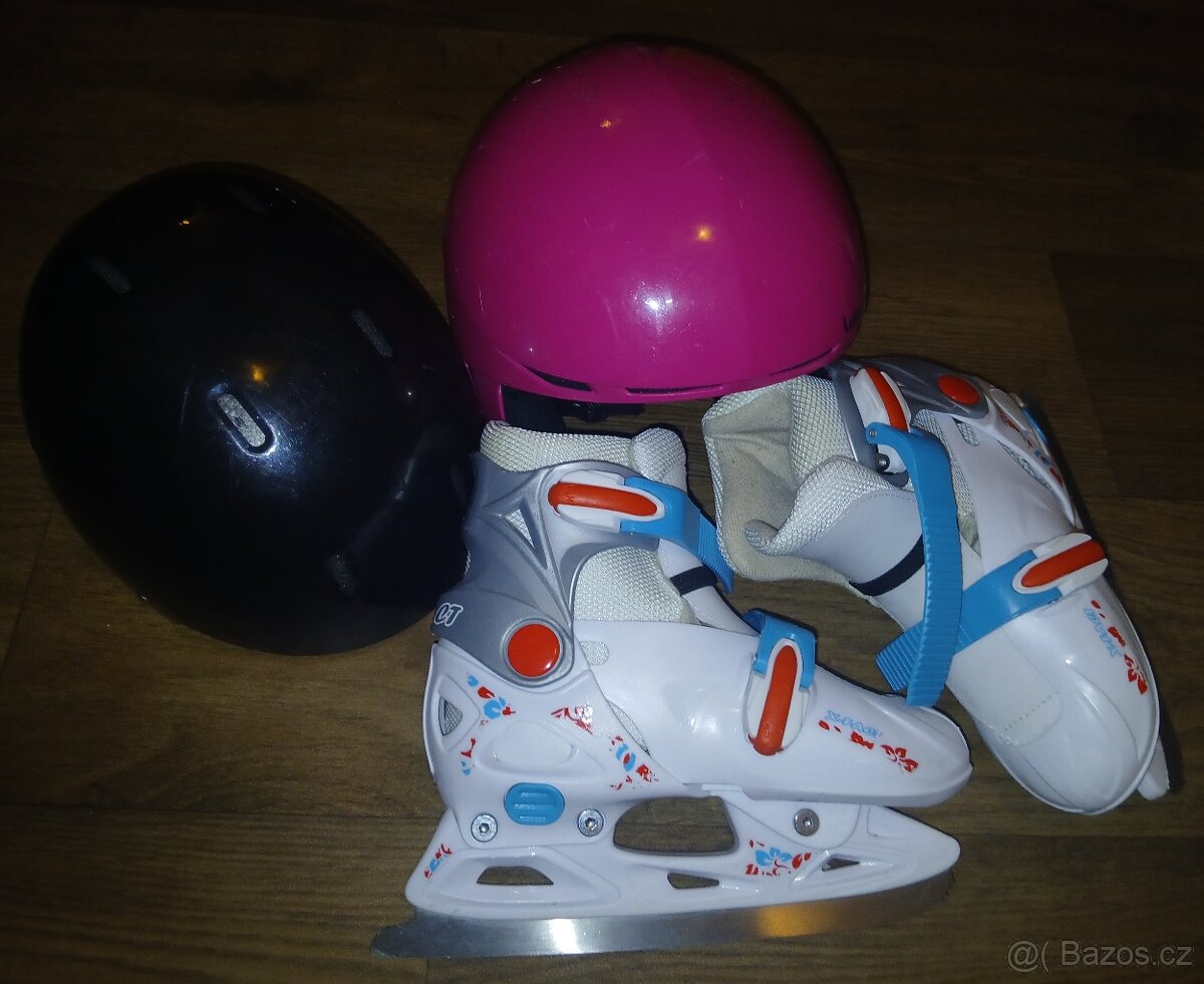 Dětské brusle (+ dvě helmy)