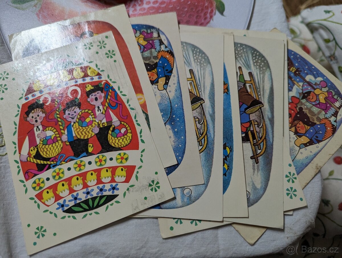 Prodám pohledy s tématikou kresby Z. Miler