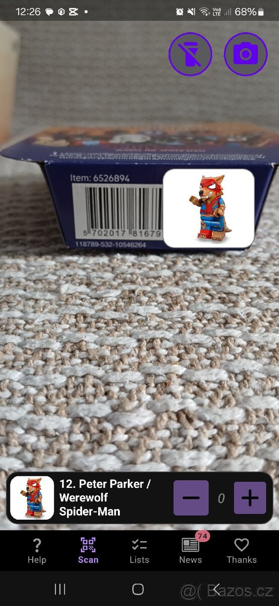 Lego minifigurka spider-man serie