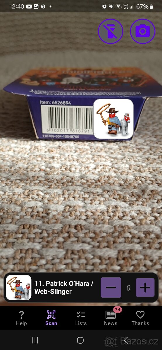 Lego minifigurka spider-man série 71050