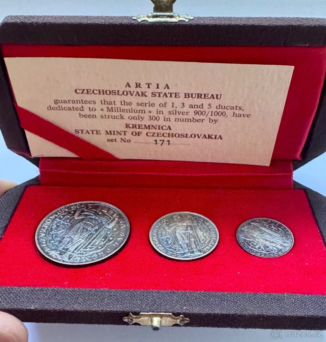ARTIA 1929/1973 - Sada Milénium Svatého Václava etue certifi