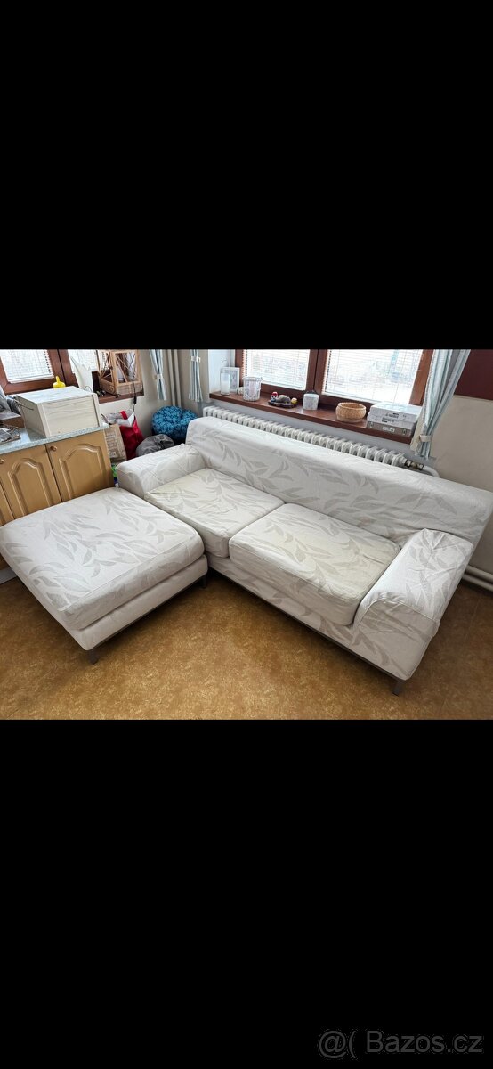 Sedačka a taburet Ikea