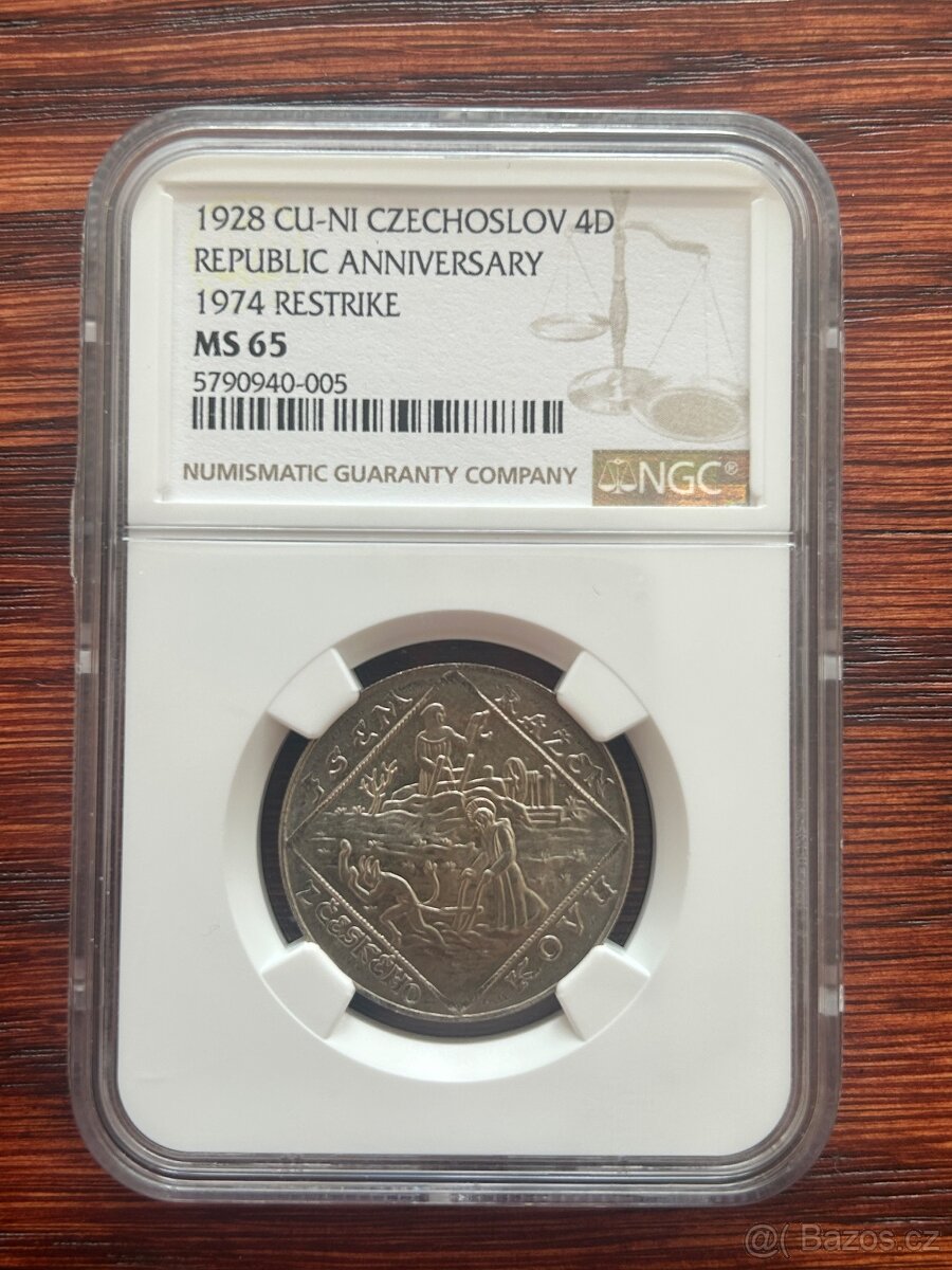Medaile Jsem Ražen z Českého Kovu 1974 - Nikl - NGC MS65