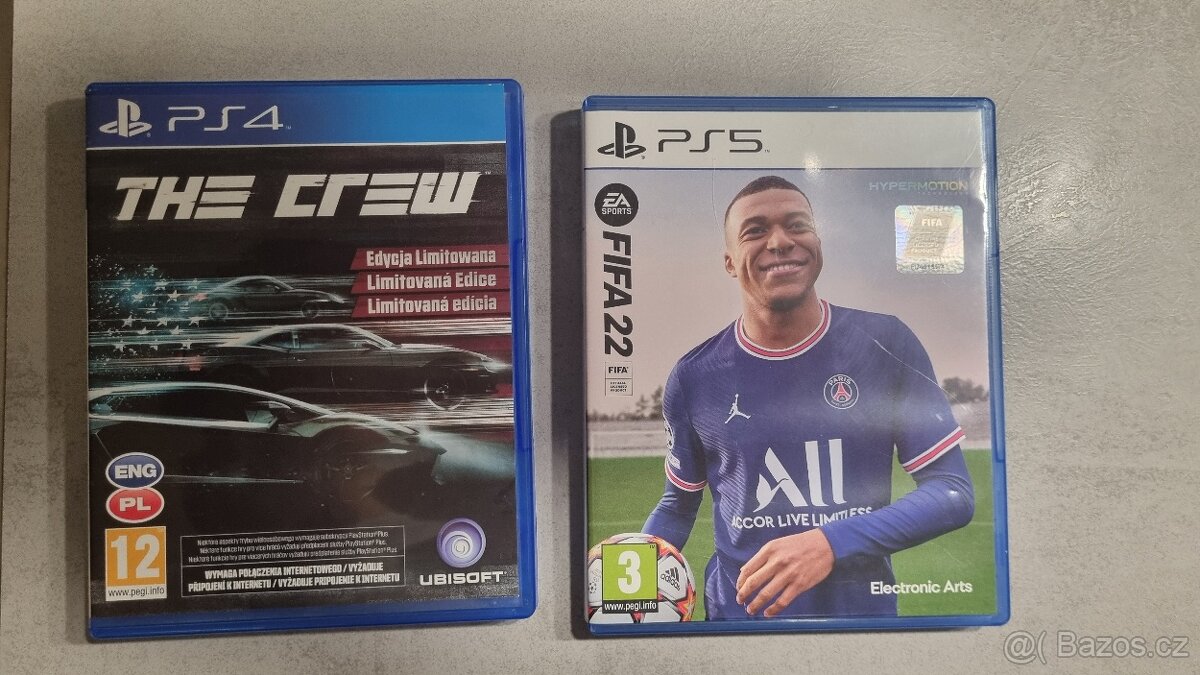 FIFA 22 a THE CREW PS5