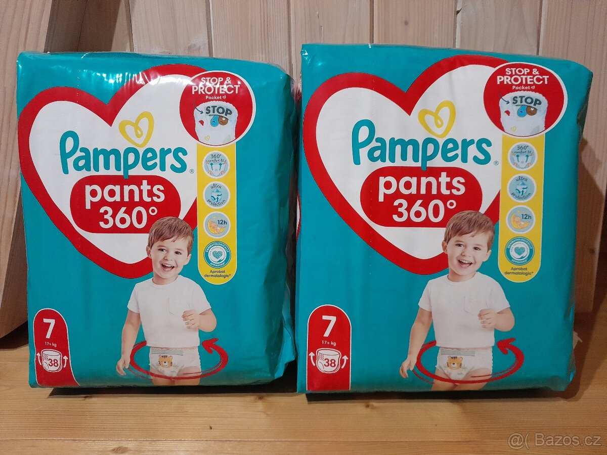 Plenky Pampers pants vel. 7, 38 ks