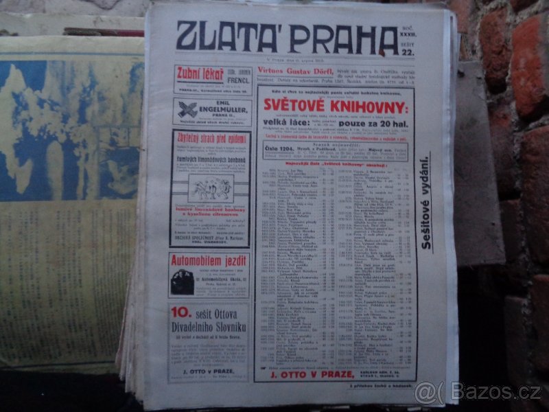 Časopisy zlatá Praha 1915
