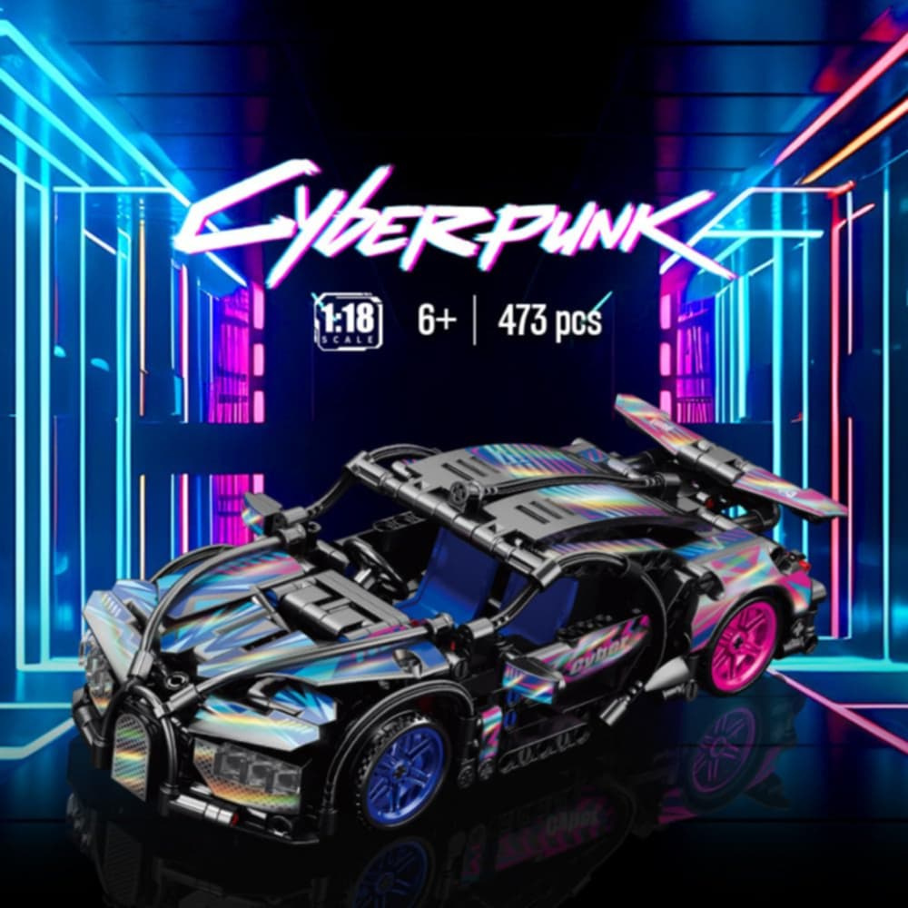 NOVÁ stavebnice Bugatti závodní auto 473 dílků,délka 25cm