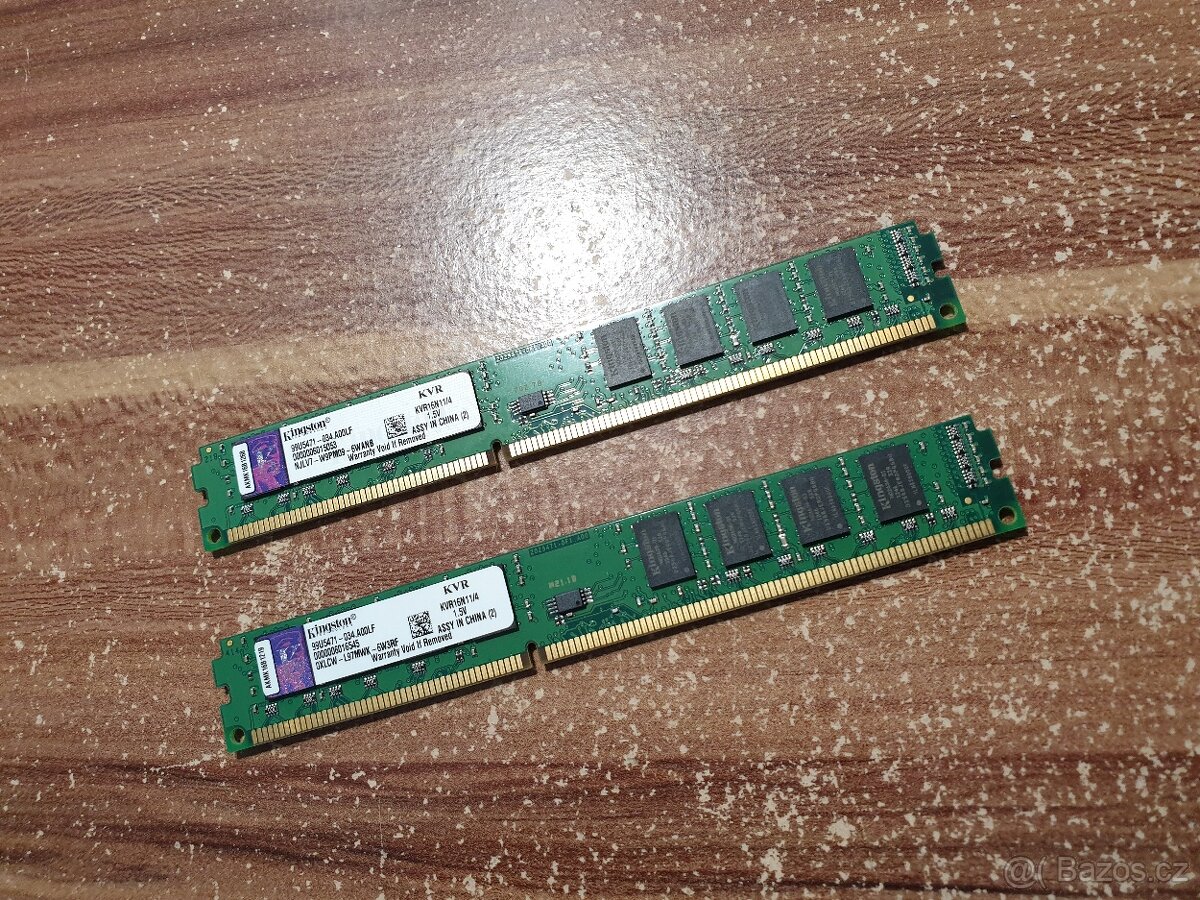 Paměti DDR3 různé velikosti