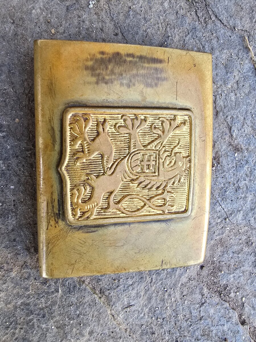 Vojenská přezka Lev - dvoudílná č1