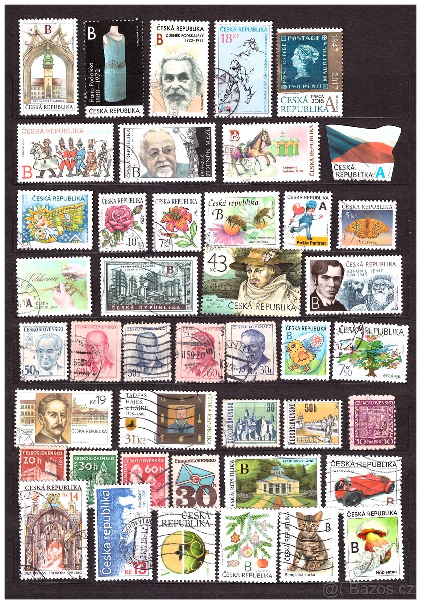 Poštovní známky směs Česko.