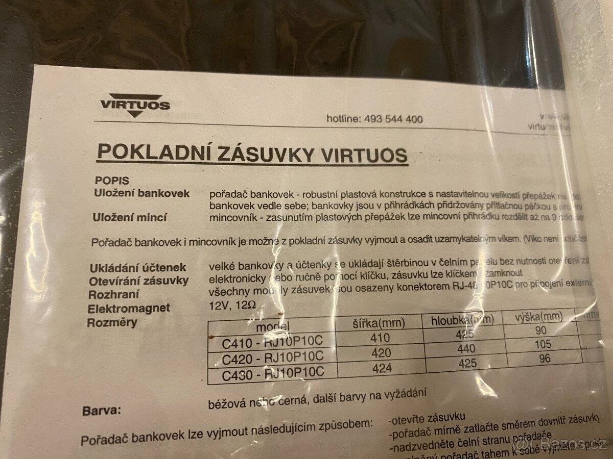 Pokladní zásuvka Virtuos