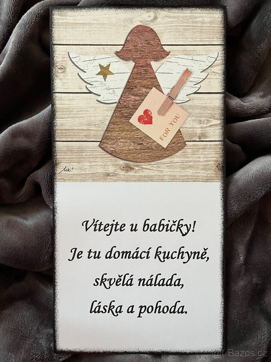 Cedulka - Vítejte u babičky