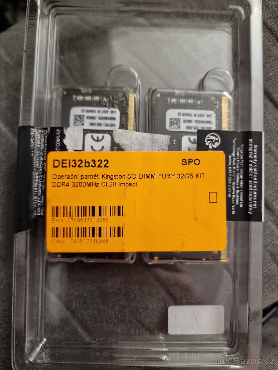 Ram Kingston Fury 3200MT/s ddr4 32gb Sodimm