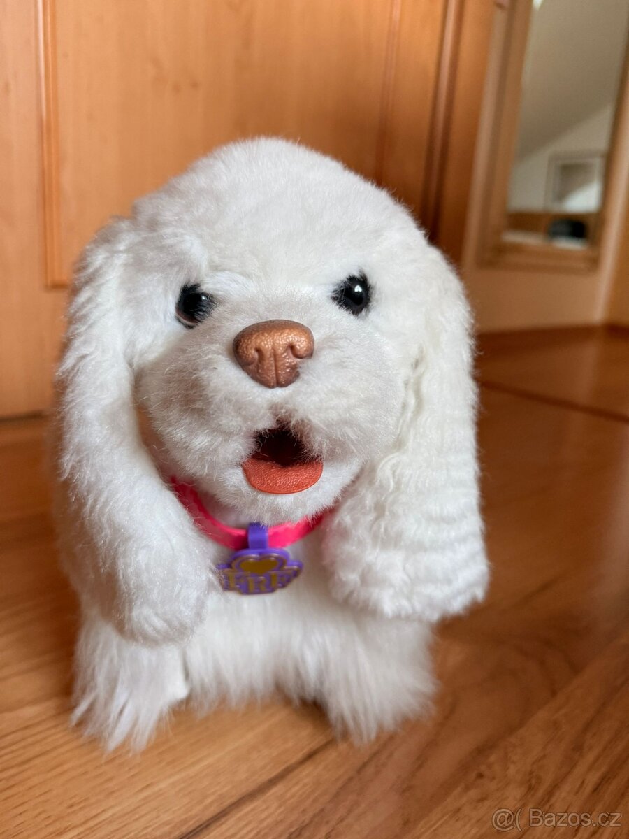 Interaktivní hračka, plyšový pejsek chodící