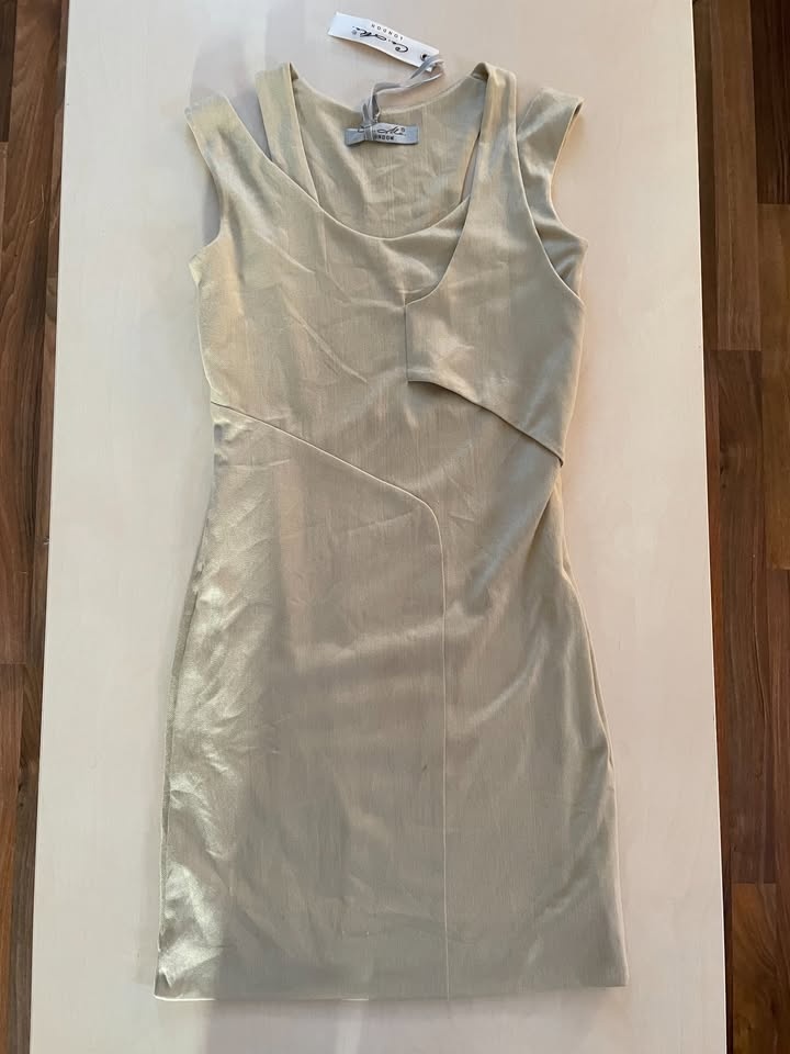 Nové béžové šaty, vel S, Ce me