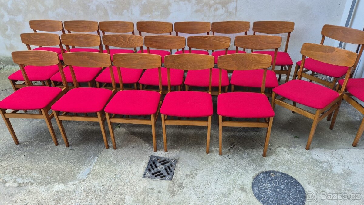 Retro židle Ton (č.16) s novým polstrováním