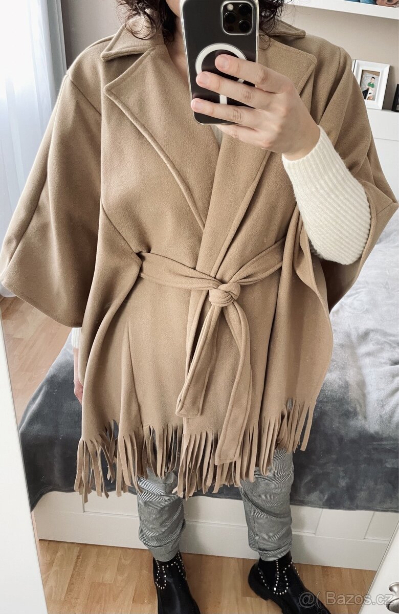 Vesta, pončo s třásněmi vel.uni