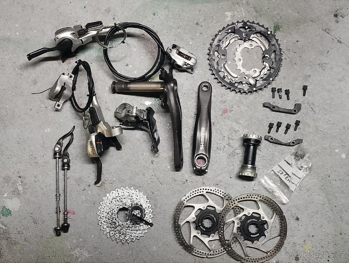 Sada Shimano XT 3x9, hydraulické brzdy