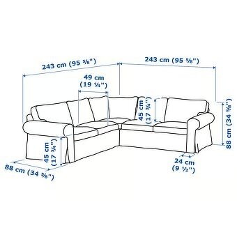 Sedací souprava bez polštářů a podsedáků