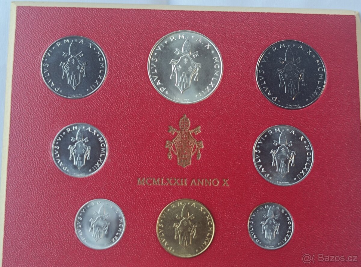 Mince Stříbro Vatikán 1974 UNC