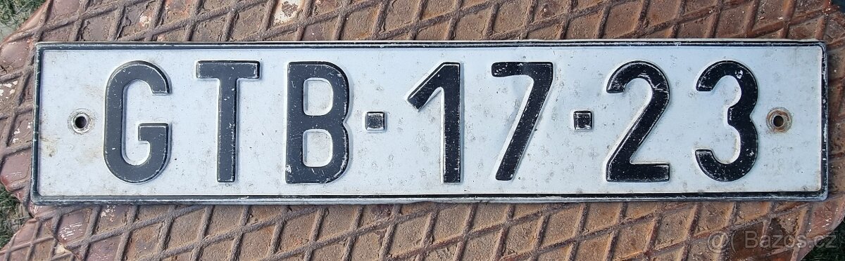 Stará sběratelská SPZ Gottwaldov ( Zlín) cedule