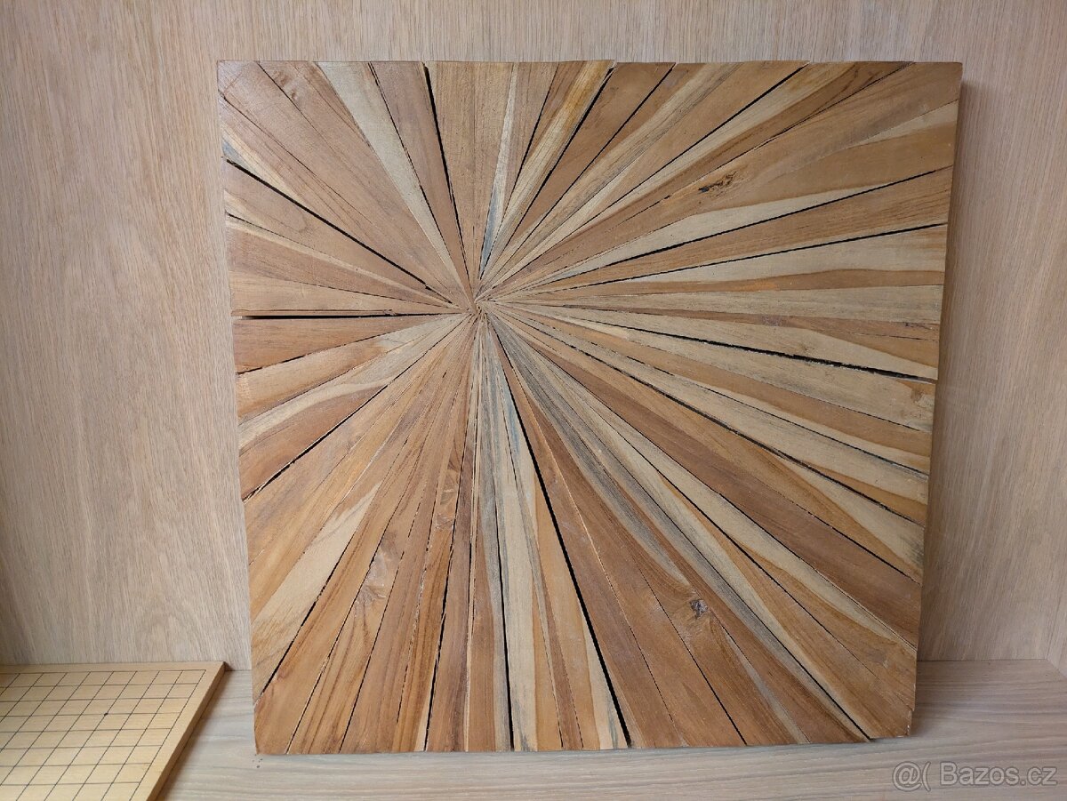 dřevěný obraz, teak, dekorace