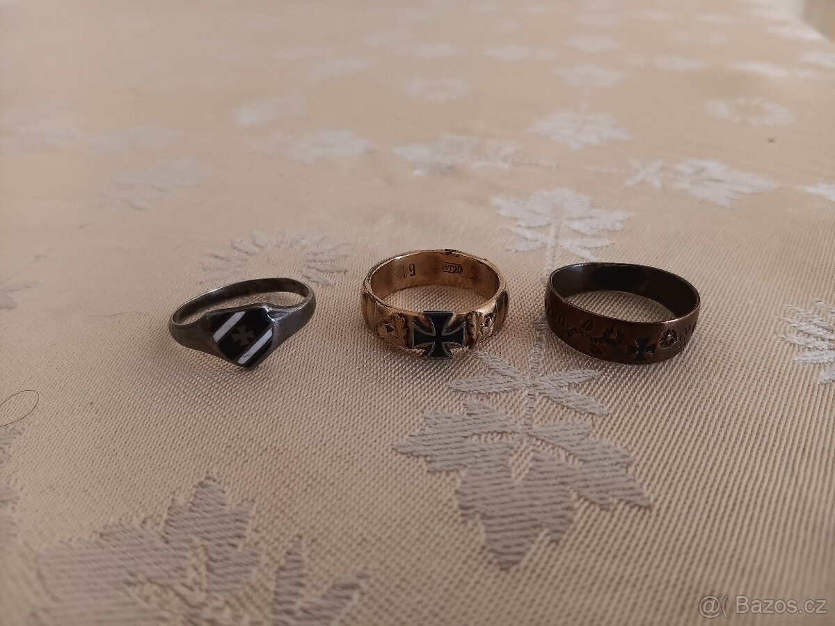 Prsteny - 1.světová válka, železný kříž, kus 1914