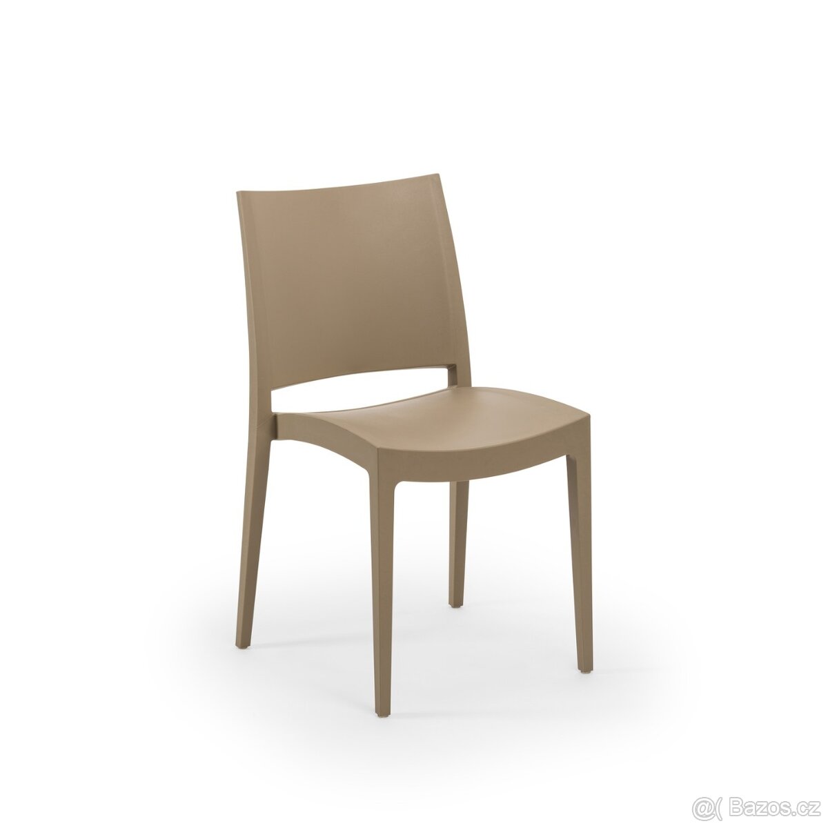 Plastová židle Specto béžová a černá