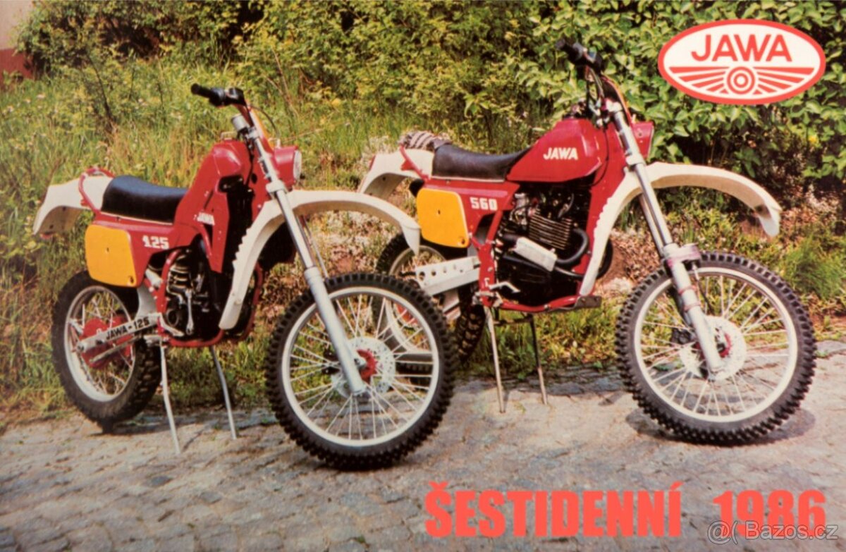 Plakát JAWA Soutěžní Enduro 1986