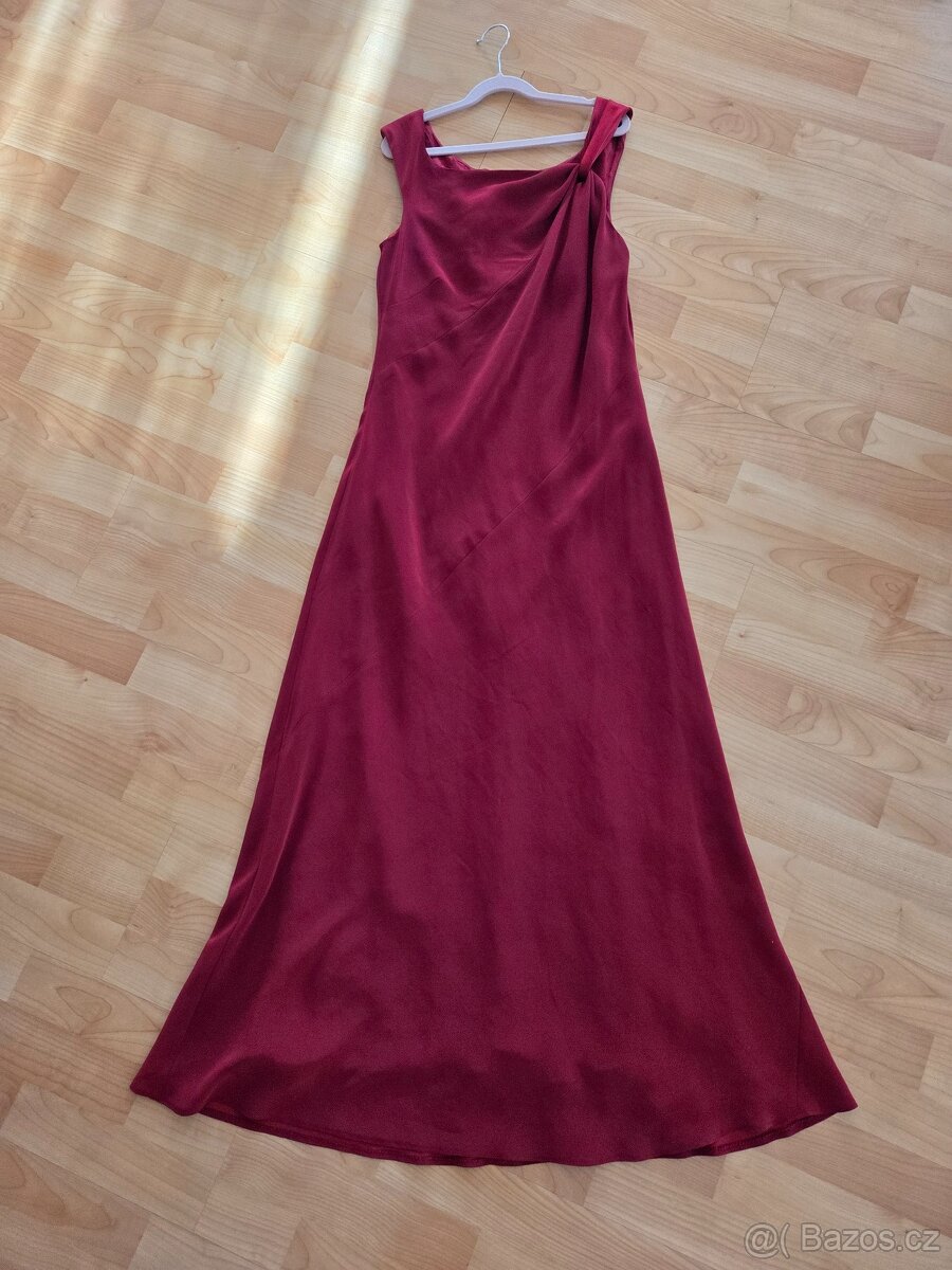 Dámské dlouhé šaty vínové - vel. S/M