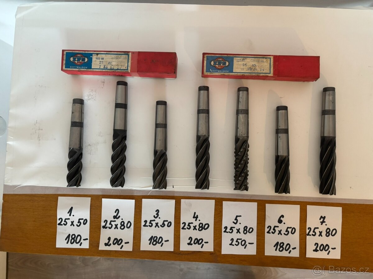 Nové Frézy válcové čelní s kuželem MK3