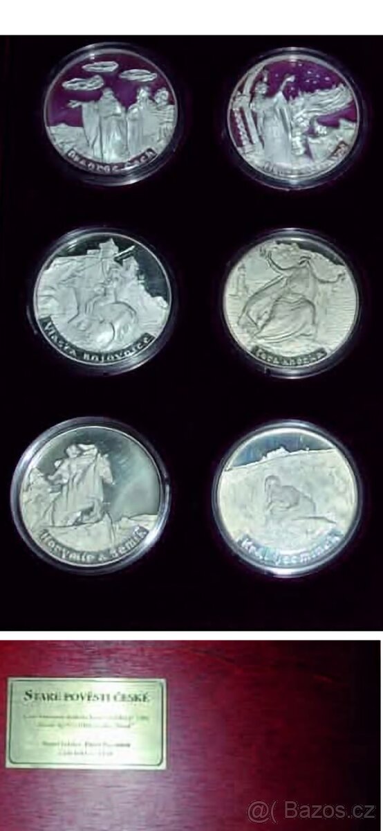 Sada dvanácti stříbrných medailí - 12x 20g = 240g