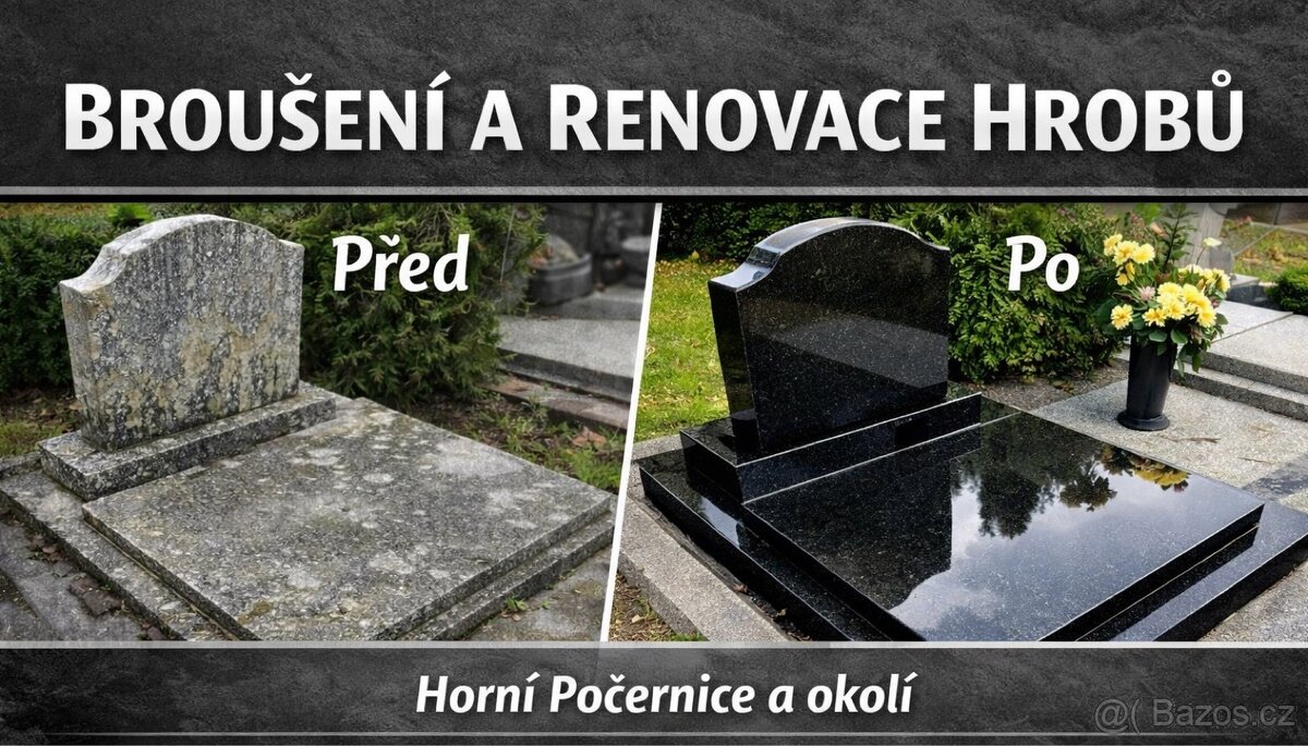 Renovace hrobů - Broušení