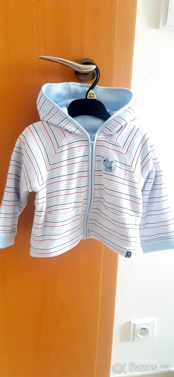 Teplá mikina s kapucí George, 12–18 měsíců (81–86 cm)