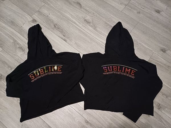 2x dívčí crop top mikina Reserved vel 158 a 164