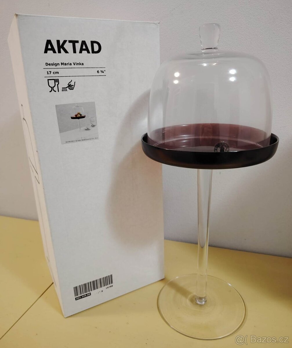 3x Dekorační skleněná dóza, AKTAD IKEA