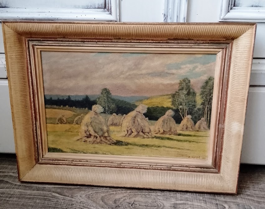 OBRAZ ORIGINÁL „SNOPY NA POLI“ AUTOR E. HORÁK 1951