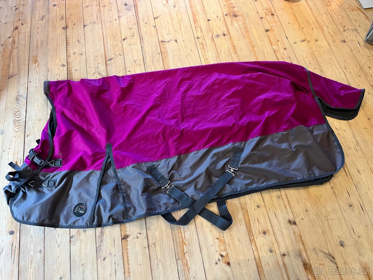 Růžová pláštěnka s fleecem 145 cm