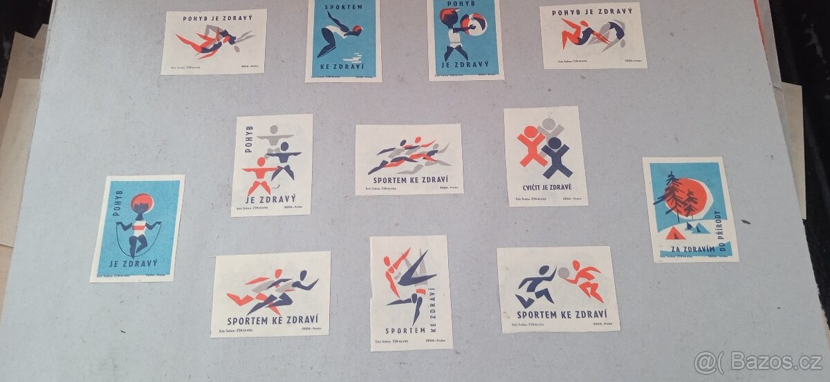 Etikety krabiček zápalek