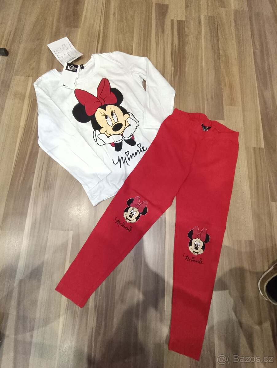 Tričko a legíny s Minnie velikost 122 NOVÉ