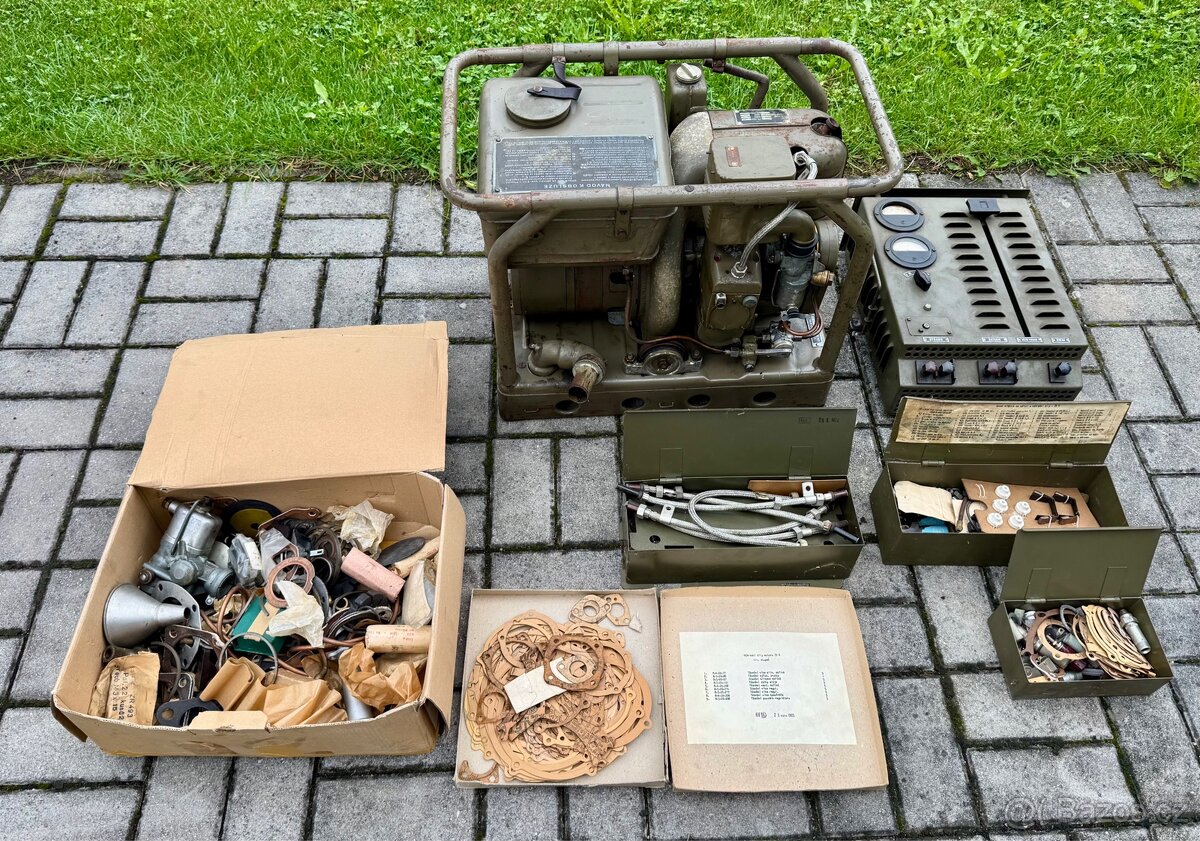 Vojenská elektrocentrála NS600 + náhradní díly