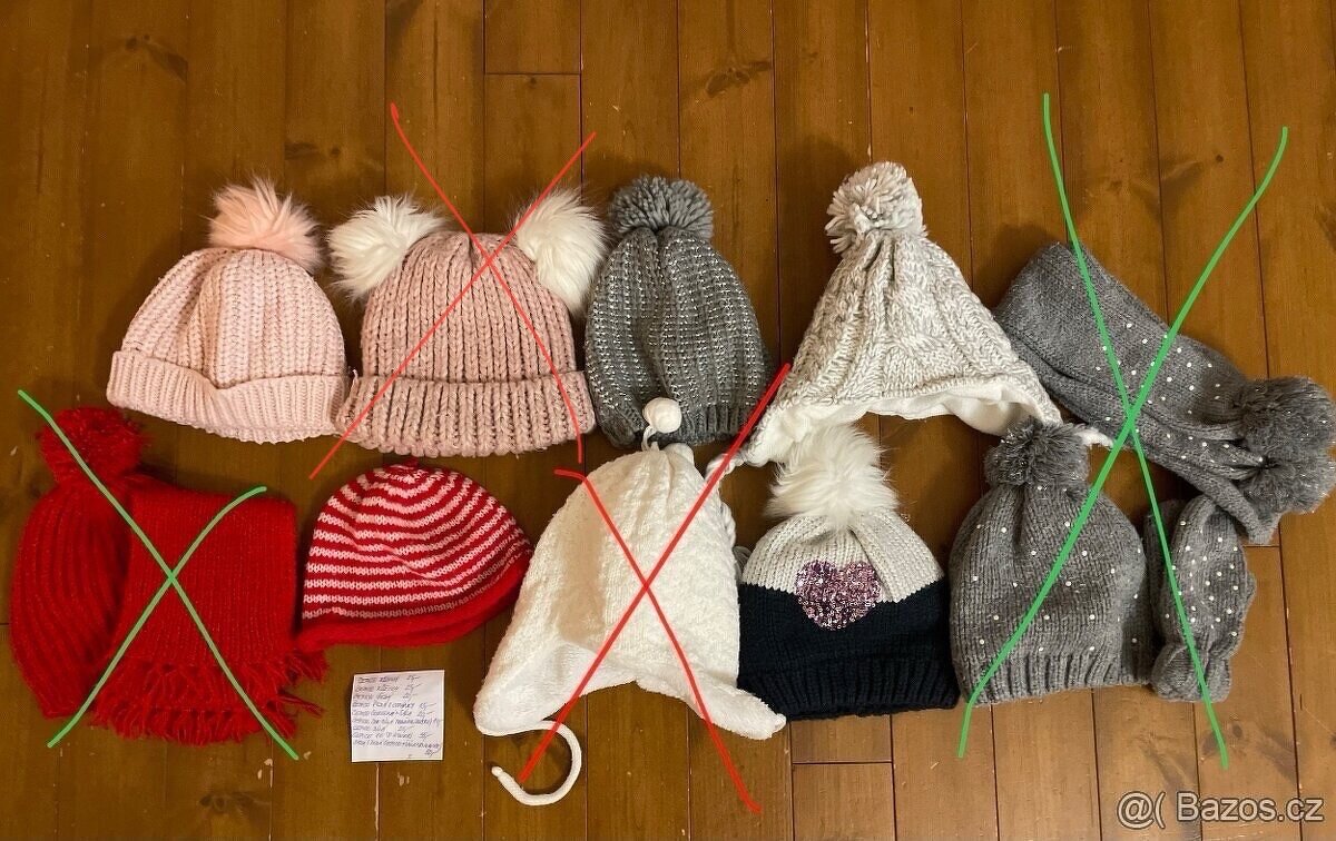 Dětské čepice, 2-3r.