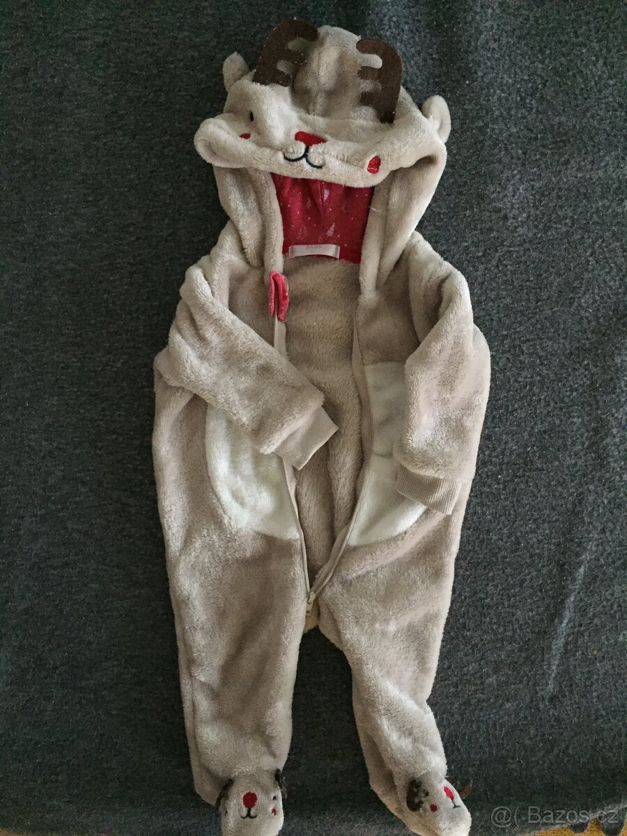 Plyšový overal vel. 62